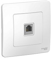 Розетка телефонная с рамкой Systeme Electric Blanca 1-м. RJ11 белый картинка